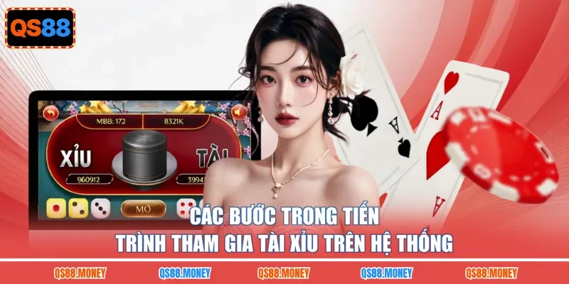 Các bước trong tiến trình tham gia tài xỉu trên hệ thống